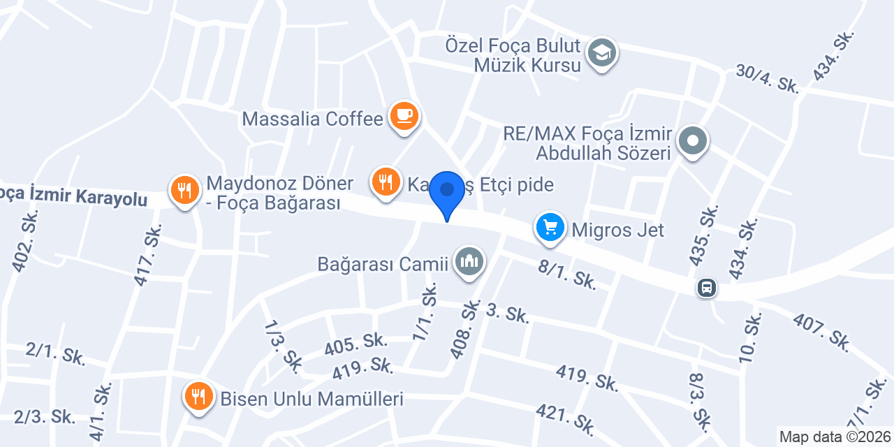 Hizmet Pastanesi konumu