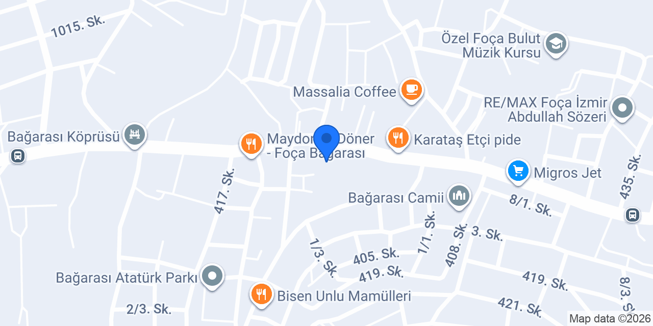 Foça Bağarası Cemil Midilli İmam Hatip Ortaokulu konumu