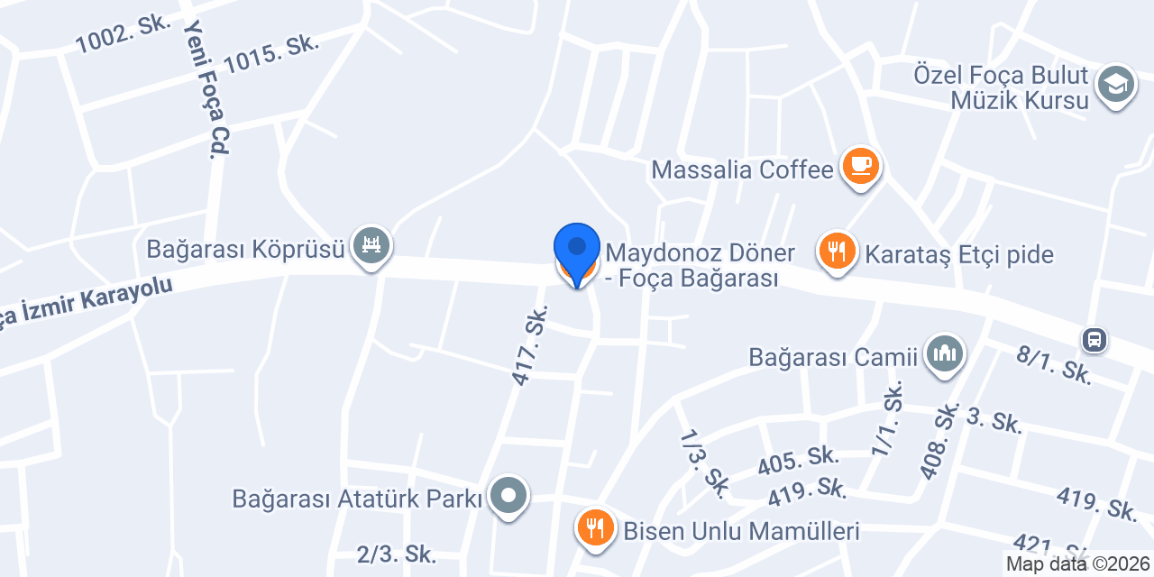 Maydonoz Döner - Foça Bağarası konumu
