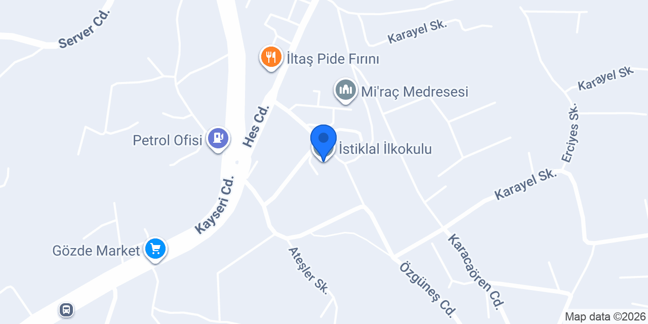 İstiklal İlkokulu konumu