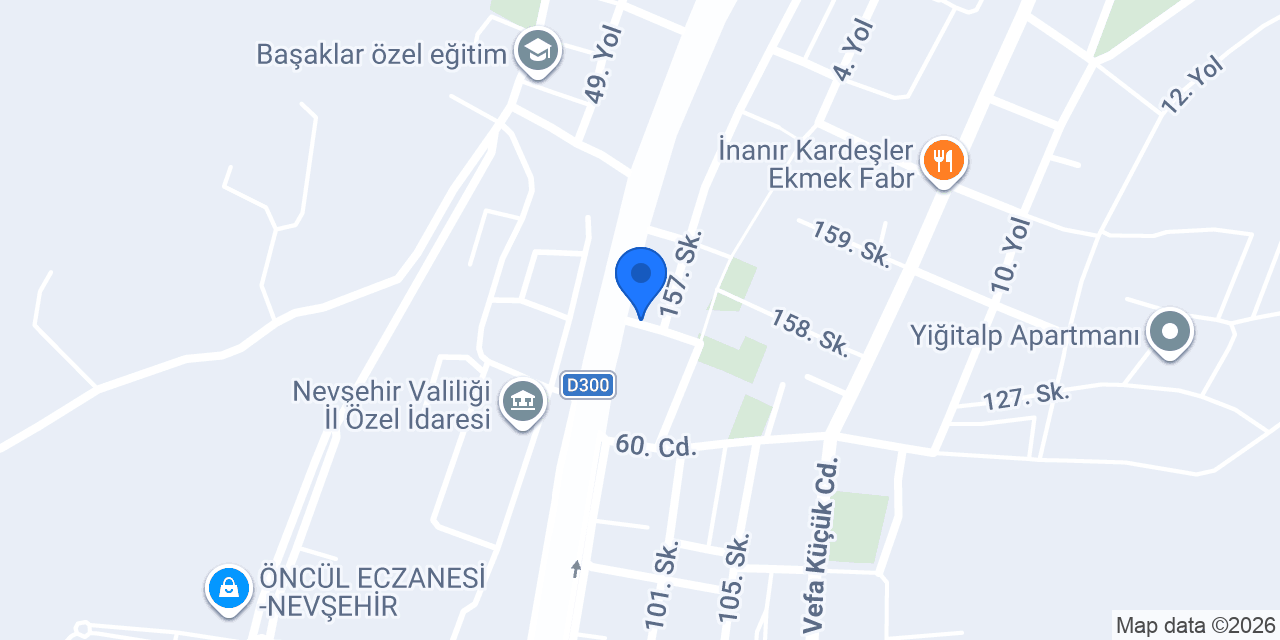 Nevşehir Tesisat konumu