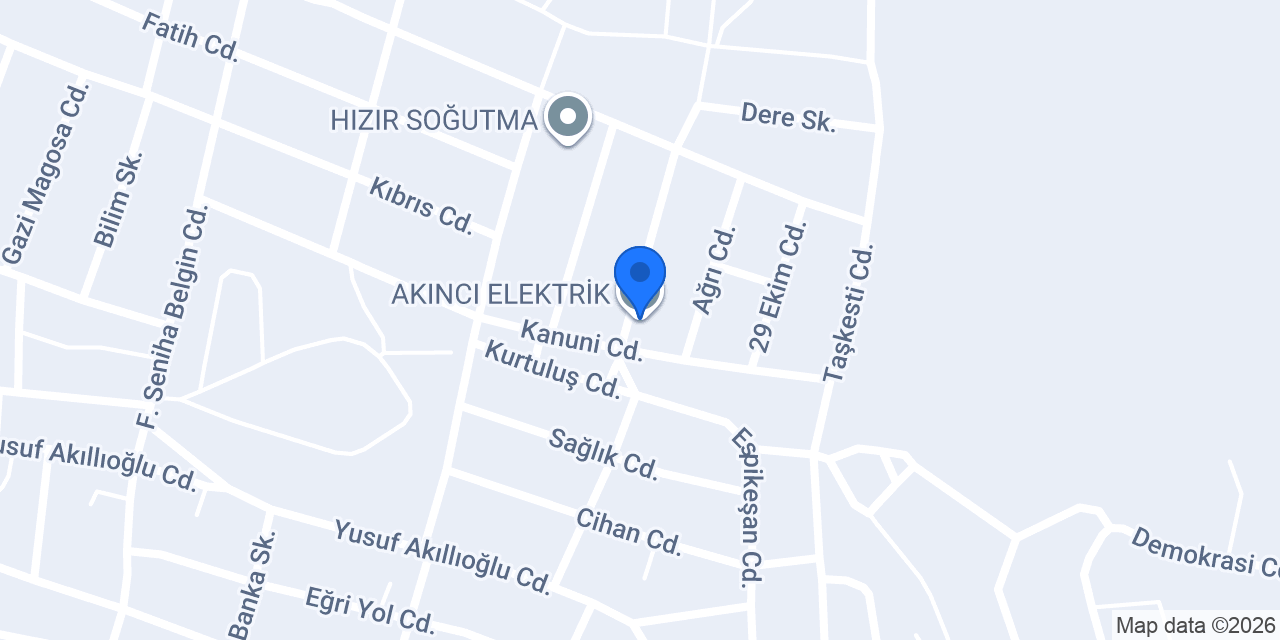AKINCI ELEKTRİK konumu