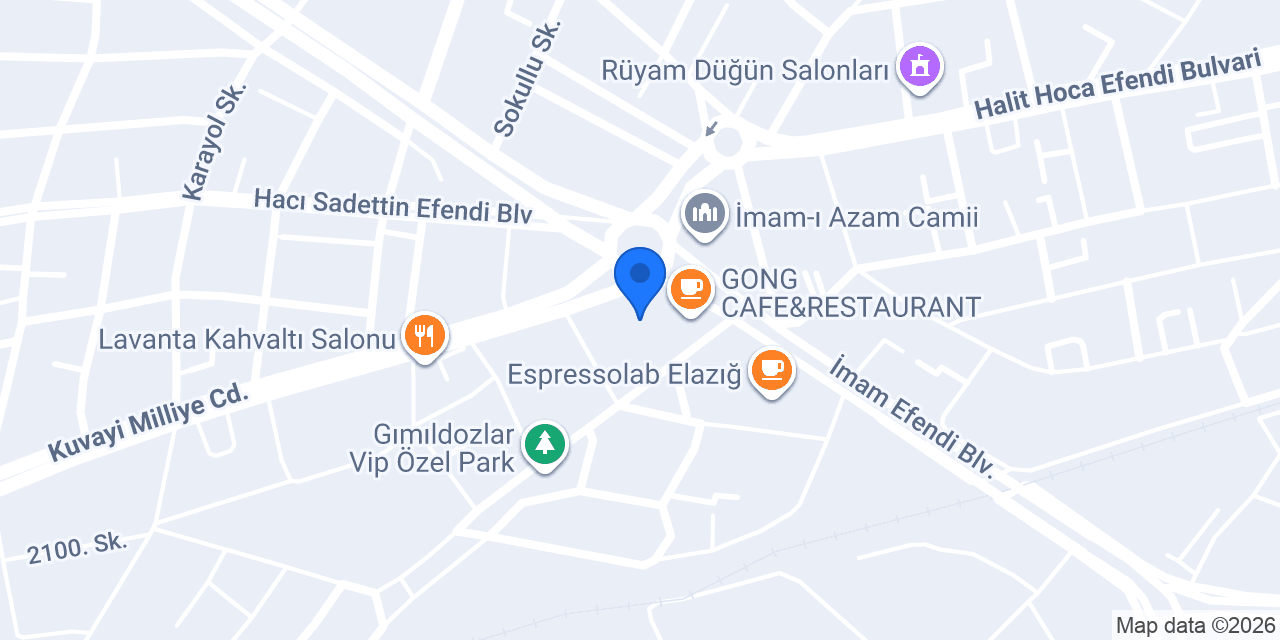 Elazığ Mocha Cafe konumu