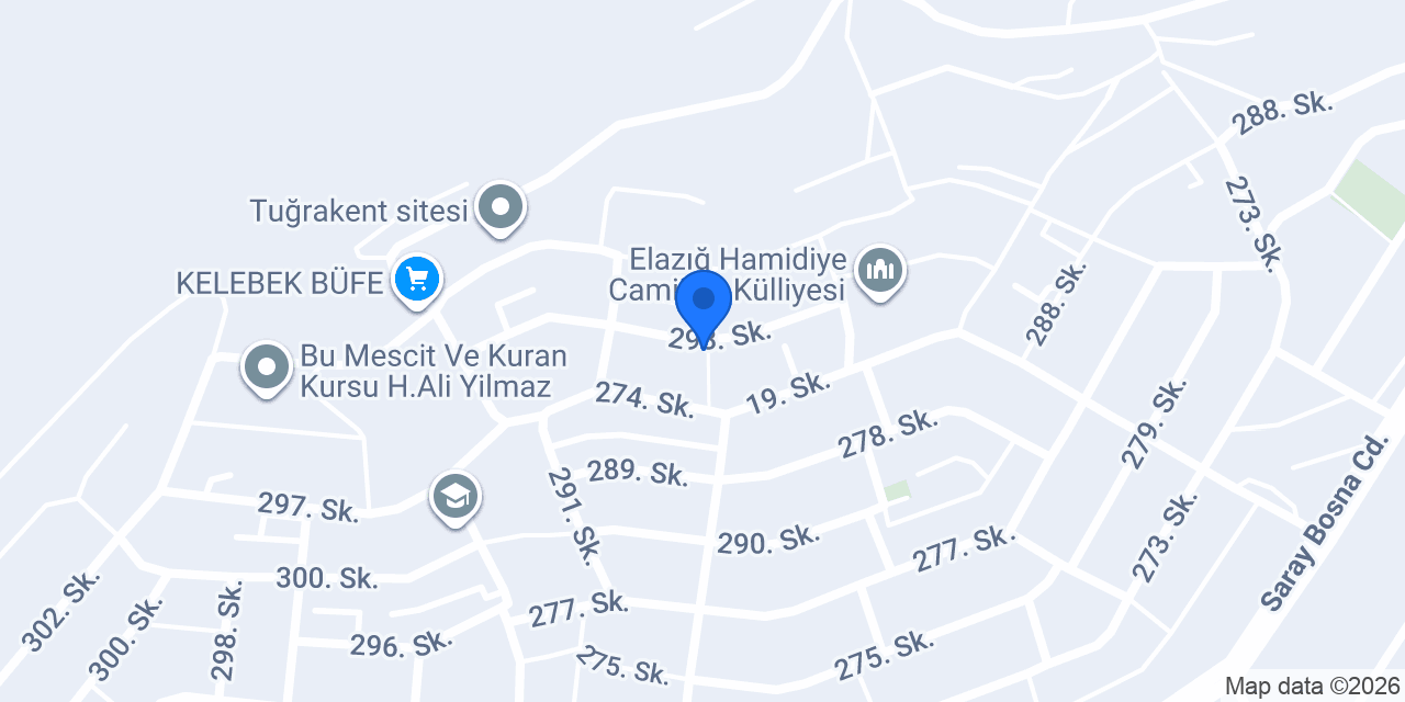 Elazığ taksi Sinan konumu