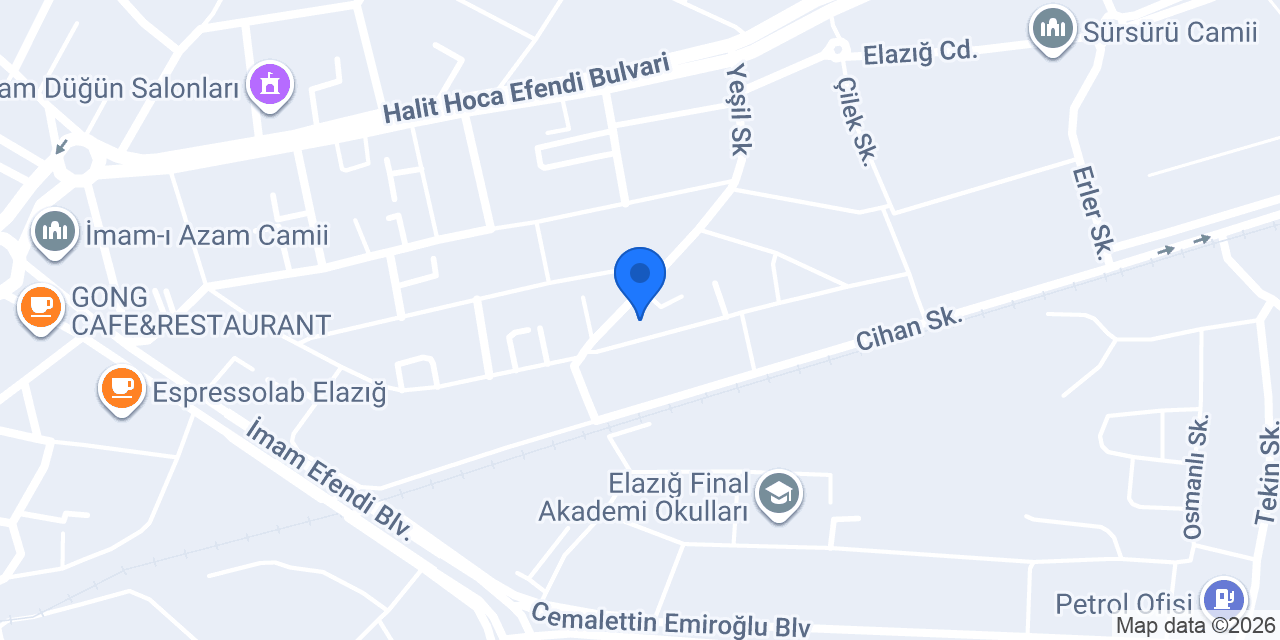 Elazığ Tesisatçı 7/24 konumu