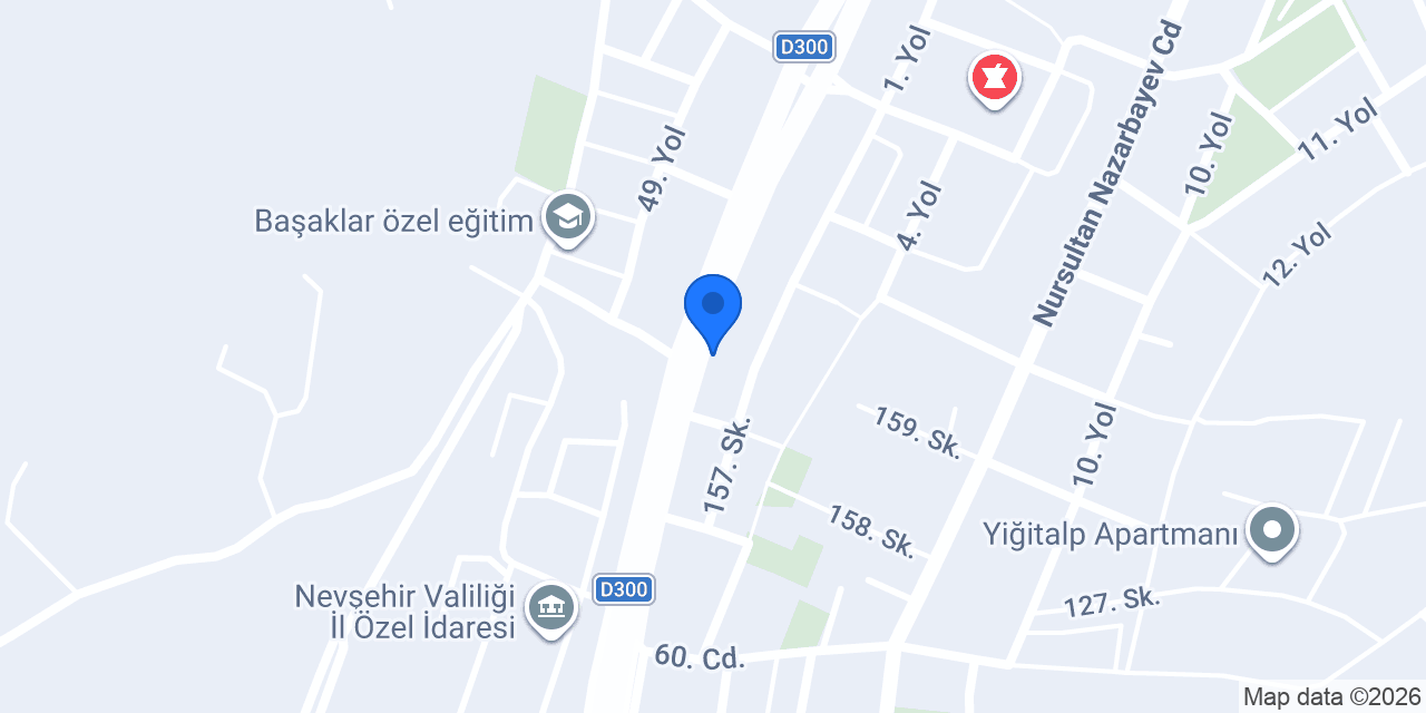 Nevşehir Elektrik konumu