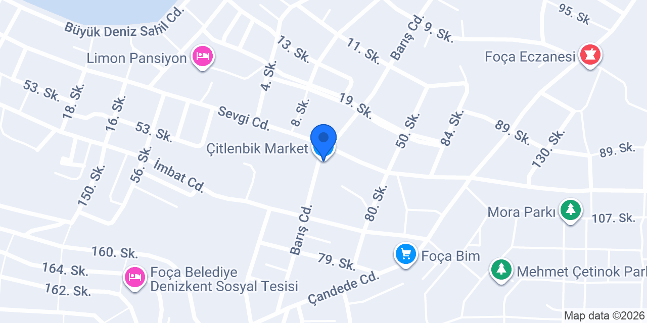 Çitlenbik Market konumu