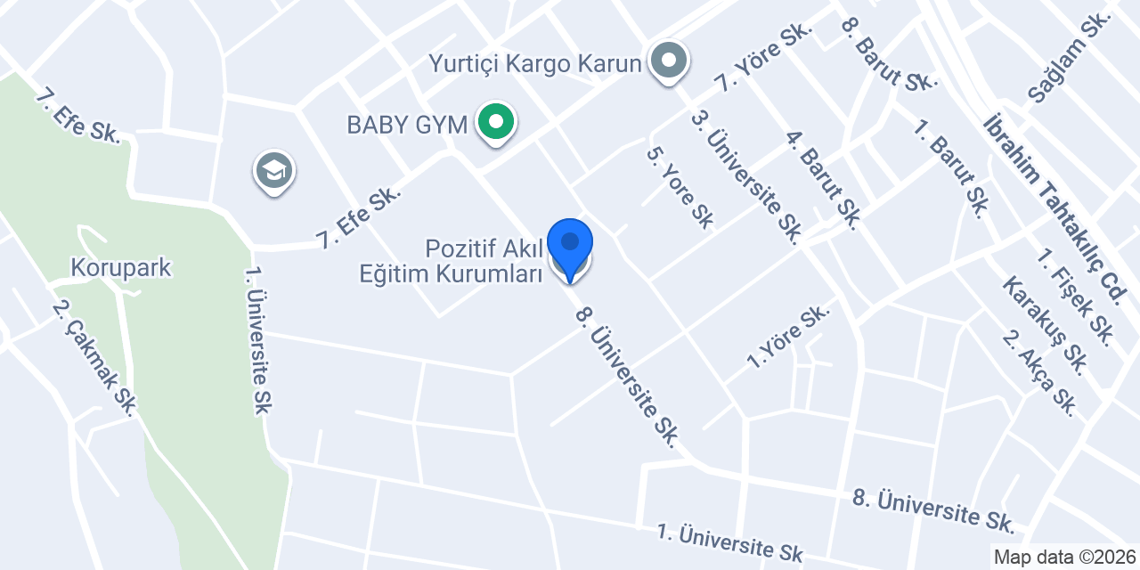 Pozitif Akıl Eğitim Kurumları konumu
