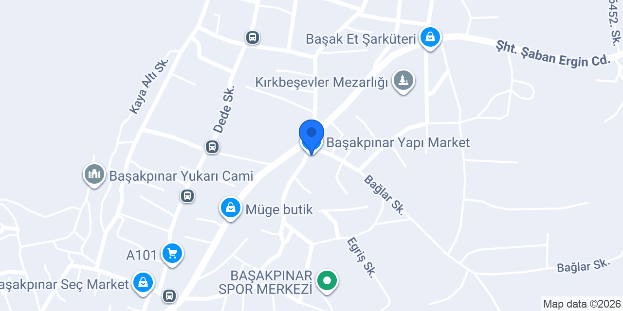 Başakpınar Yapı Market konumu