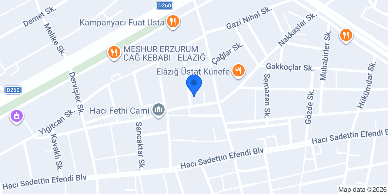 Çiçek Yufka konumu