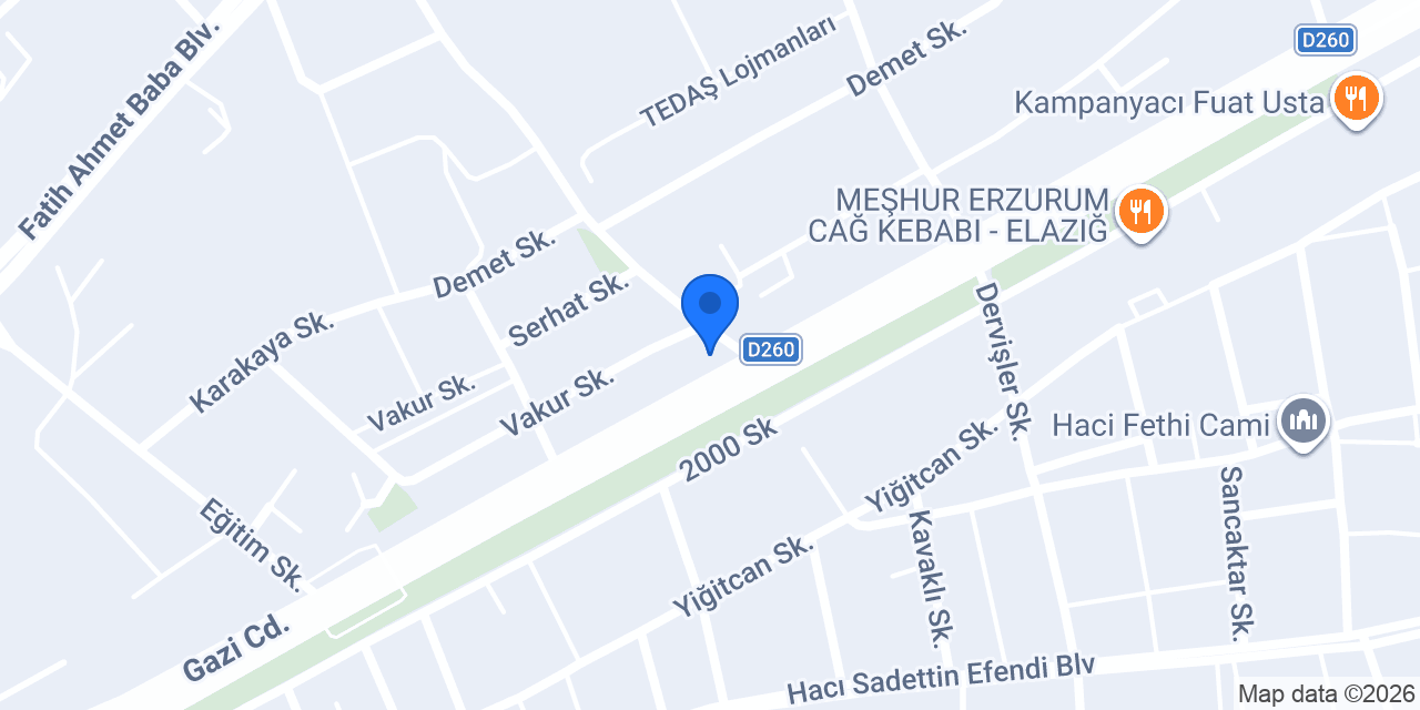 Öz Çiçek Unlu Mamuller konumu