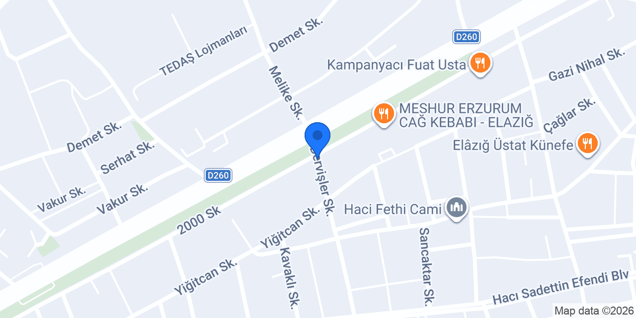 Taksi 720 Elazığ konumu