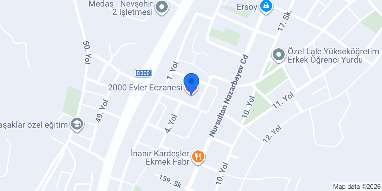 2000 Evler Eczanesi konumu