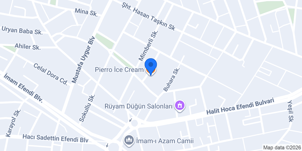 Pierro İce Cream konumu