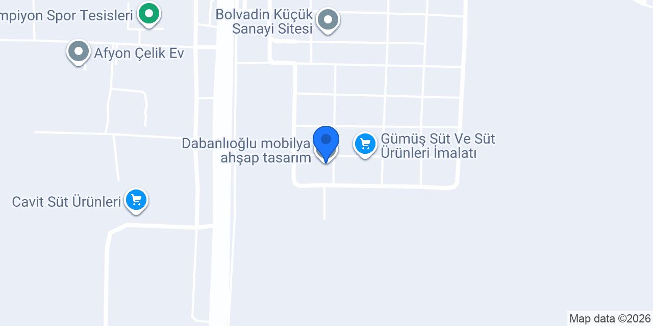 Dabanlıoğlu mobilya ahşap tasarım konumu