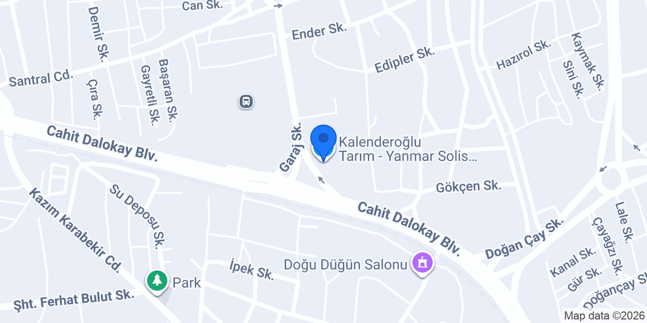 Kalenderoğlu Tarım - Yanmar Solis Traktör Bayii konumu