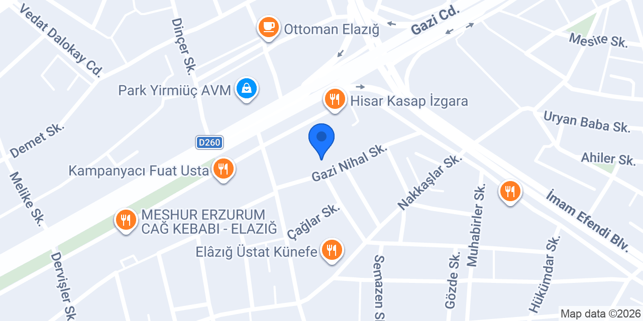 Z Pilates Stüdyo konumu
