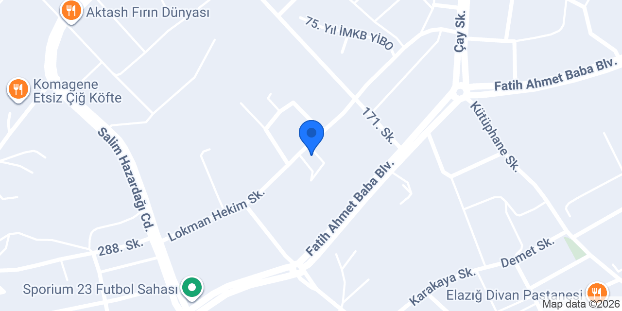 Elazığ apart evler konumu