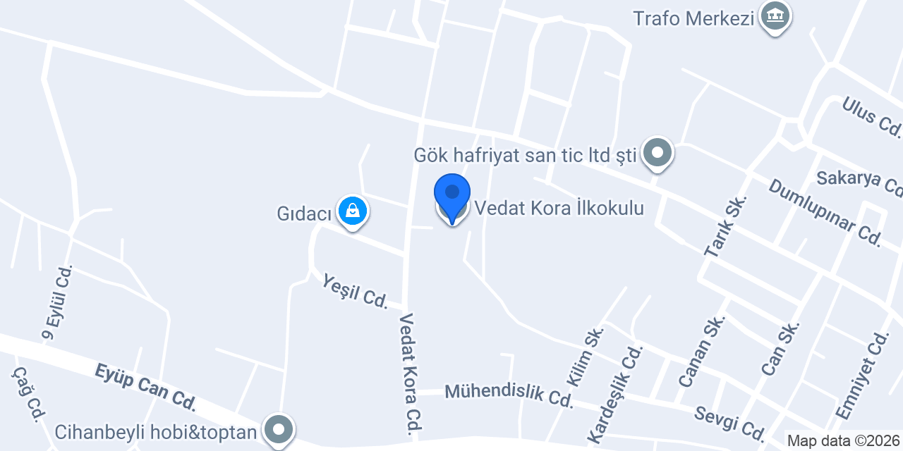 Vedat Kora İlkokulu konumu