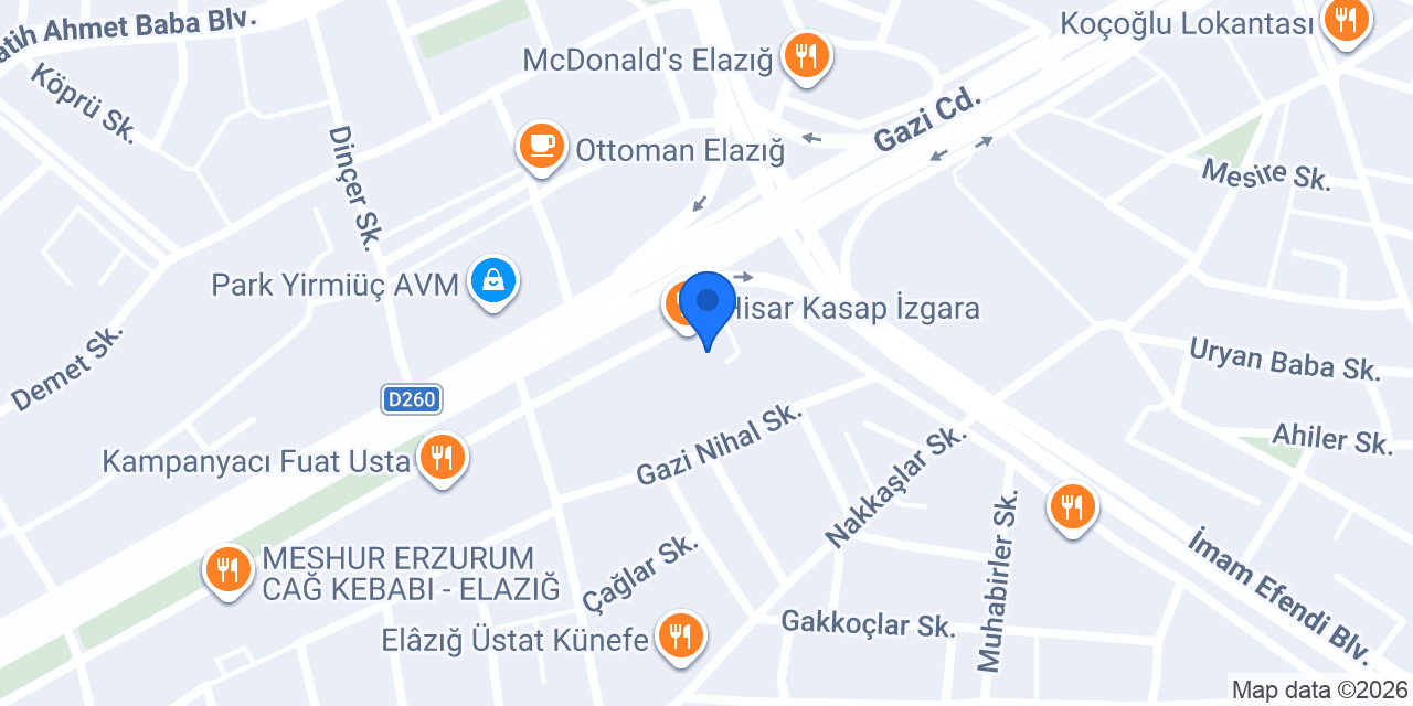 Anadolu Bank - Elazığ Şubesi konumu
