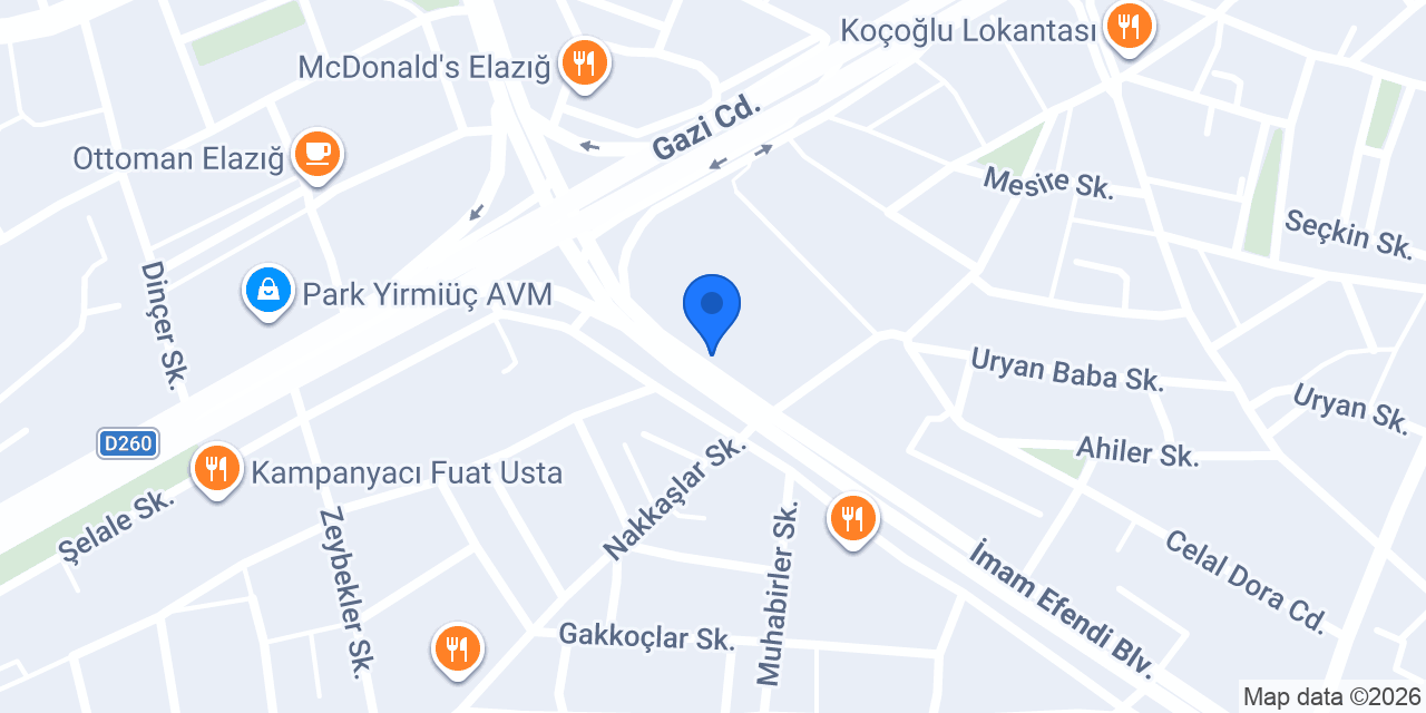 Selçuk Örnek Elazığ konumu