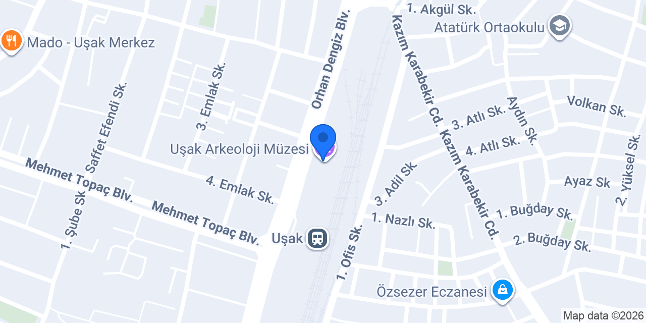 Uşak Arkeoloji Müzesi konumu