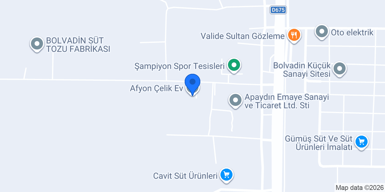 Afyon Çelik Ev konumu