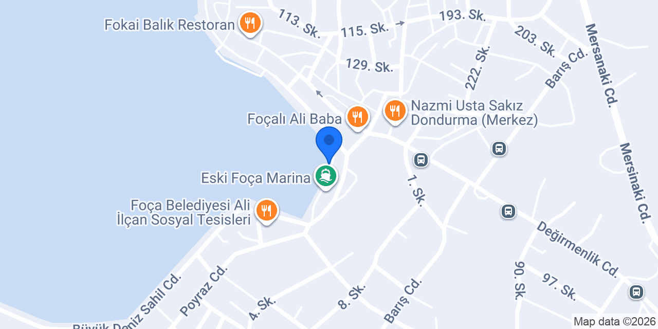 Foçaşk Tekne Turu Eski Foça konumu