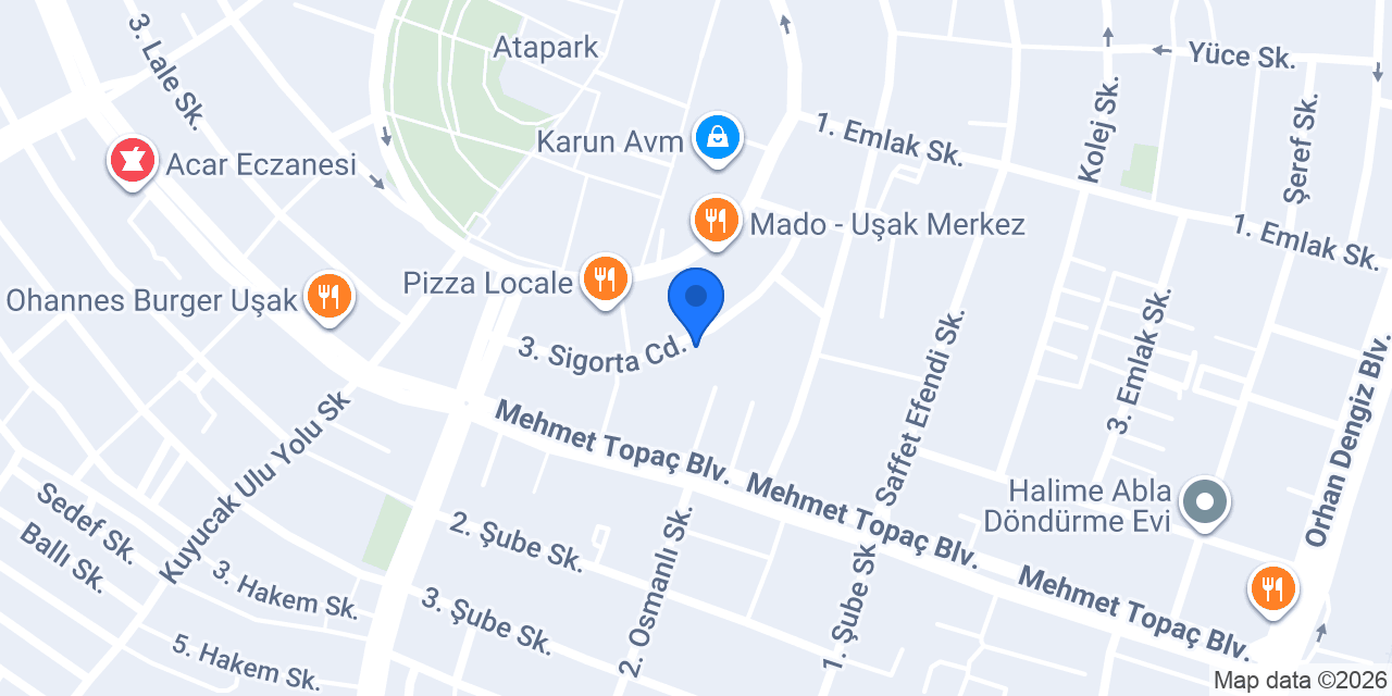 Uşak Nova Taşımacık konumu
