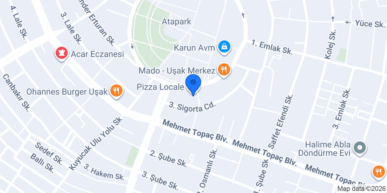 Pizza Locale konumu