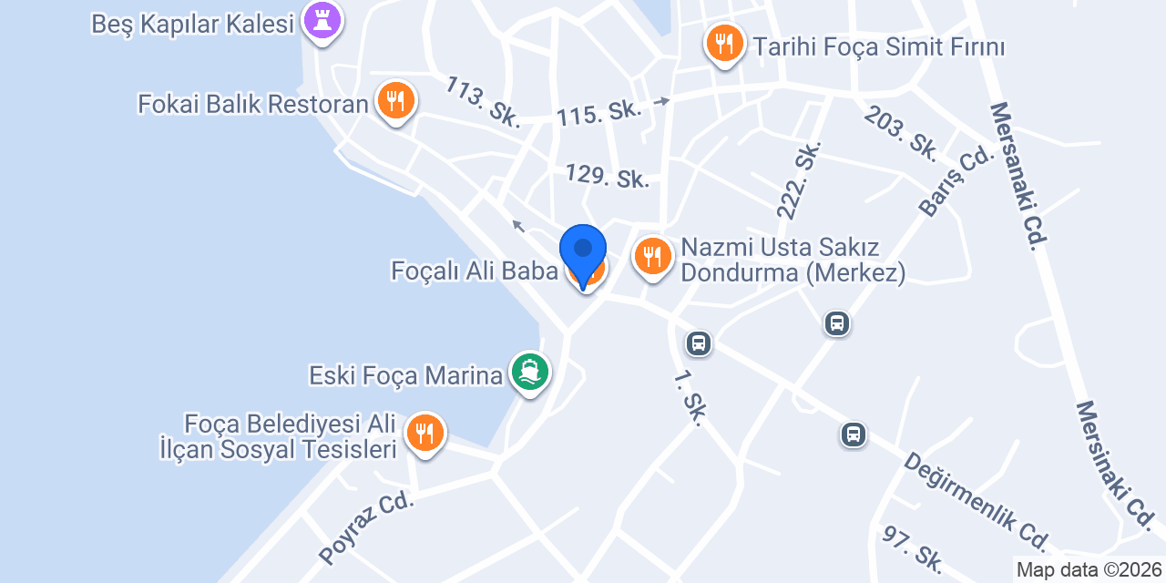 Foça İlçe Halk Kütüphanesi konumu