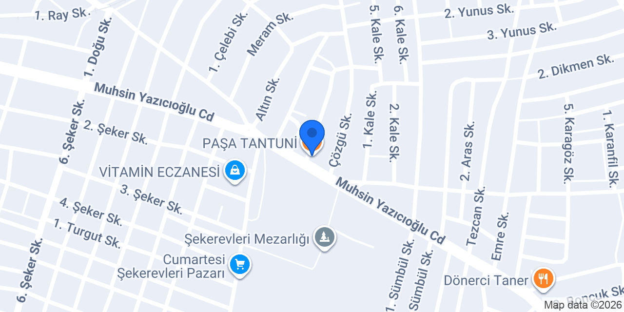 PAŞA TANTUNİ konumu