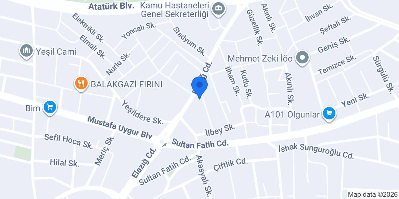 Elazığ Nehir Avm konumu