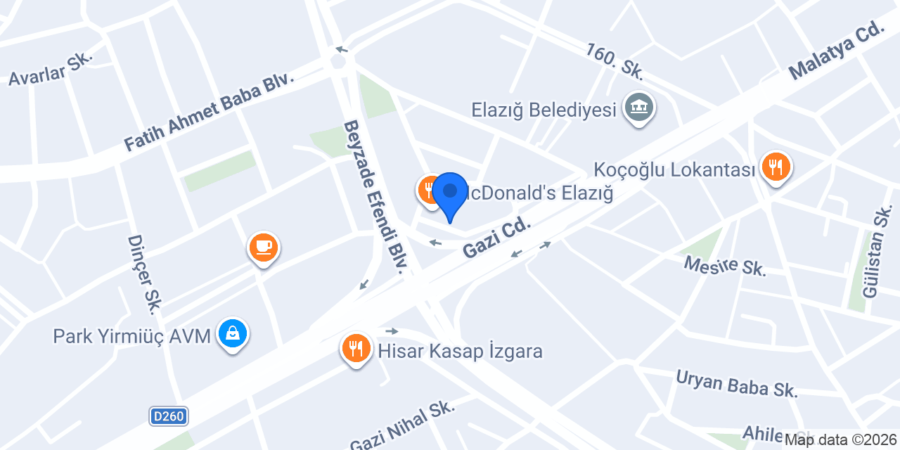 Elazığ Flaş Kuaför konumu