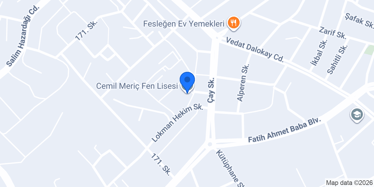 Cemil Meriç Fen Lisesi konumu