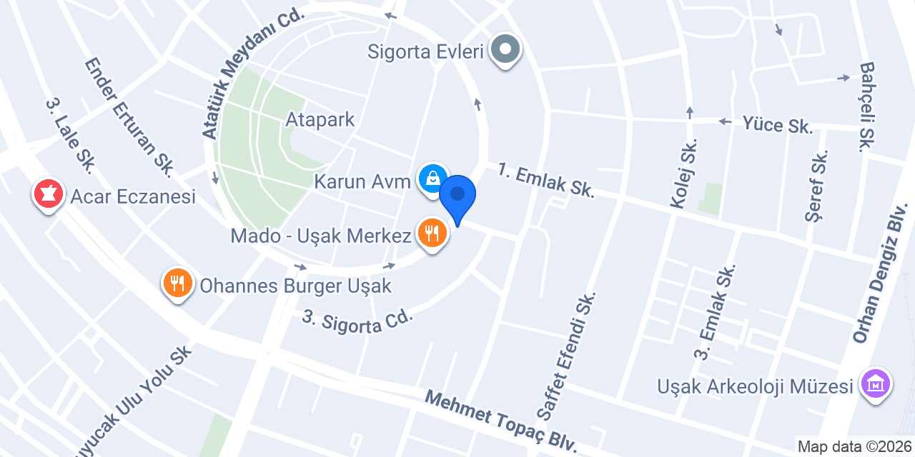 Kahve Dünyası - Uşak konumu