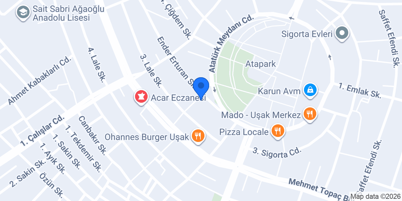 Sun Brothers Pizza Uşak konumu