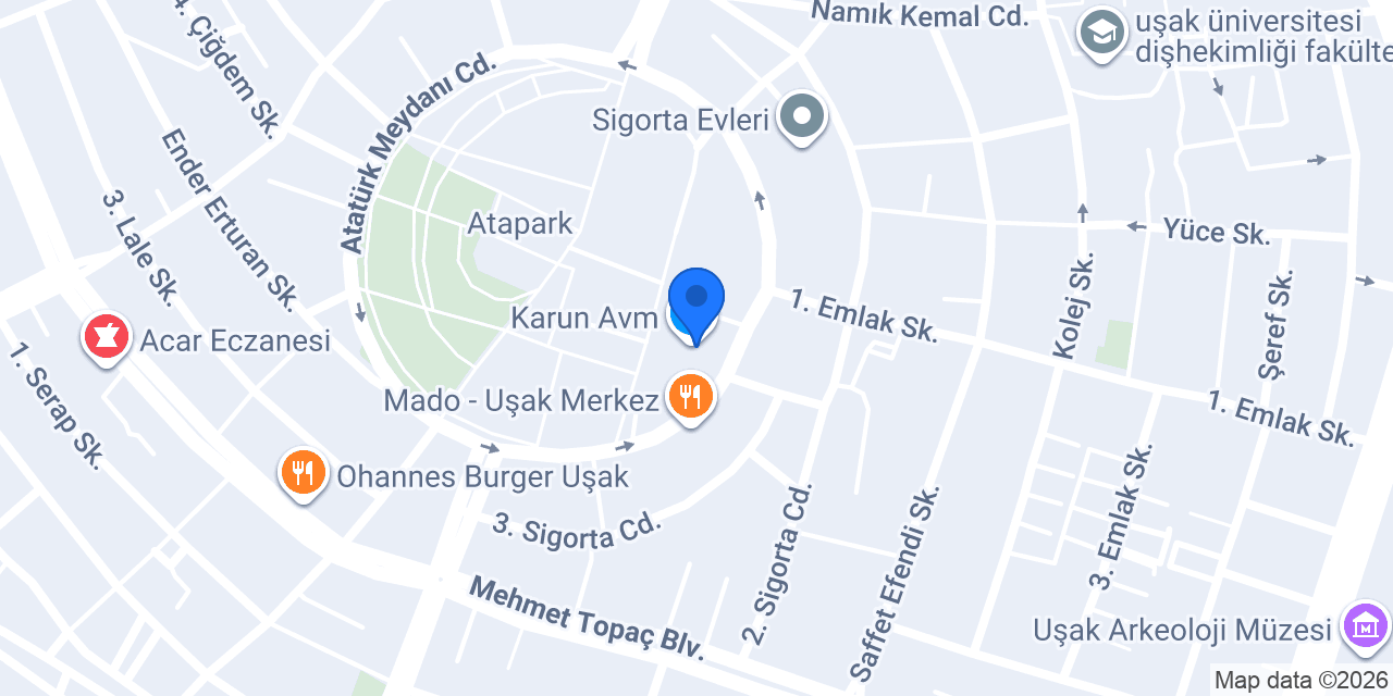 Efe Optik konumu
