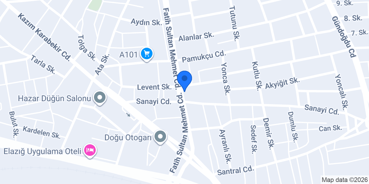BAKSUM MOBİLYA ELAZIĞ konumu