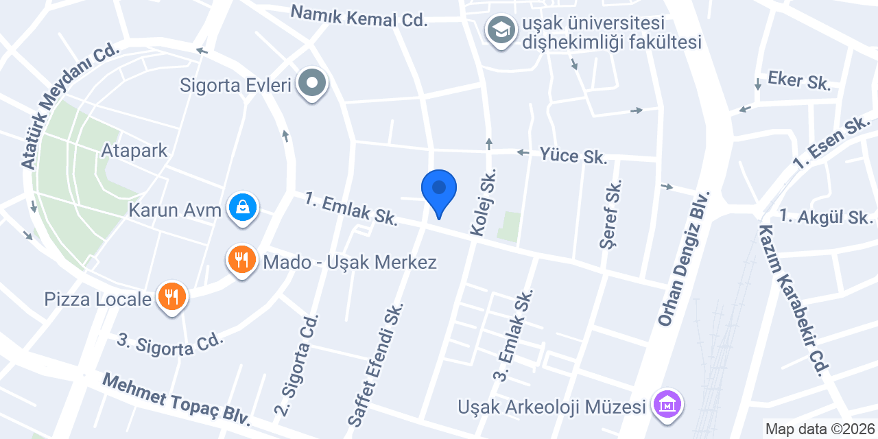 Uşak Beyaz Çiçekçilik konumu