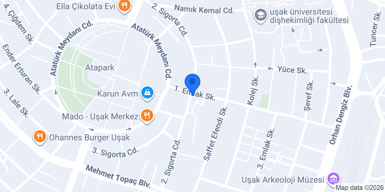Uşak Ssk Taksi konumu