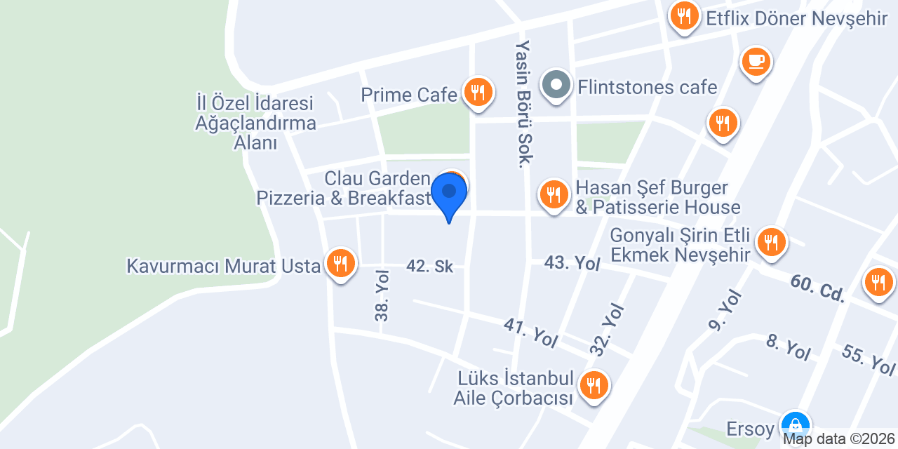 Çaygara Cafe Nevşehir konumu