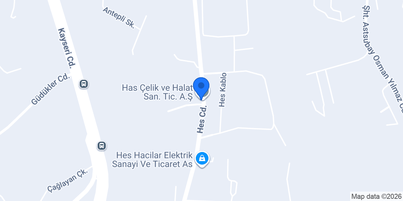 Has Çelik ve Halat San. Tic. A.Ş, konumu