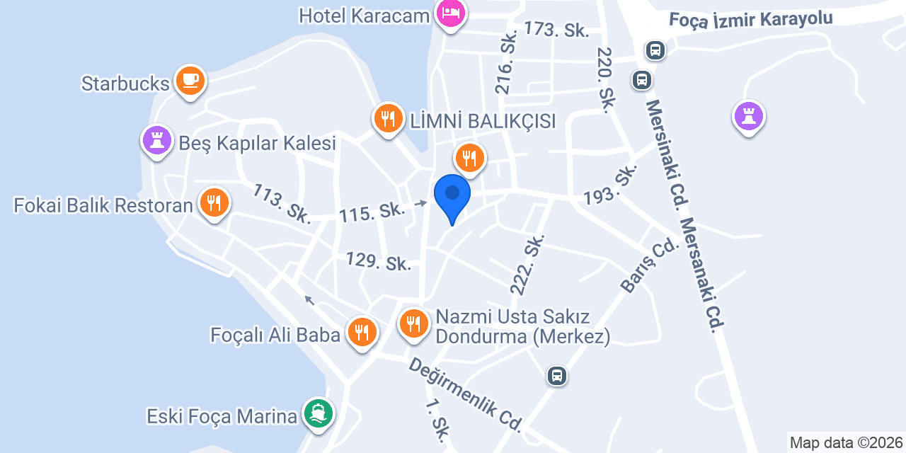 Foça Çiçek Evi konumu