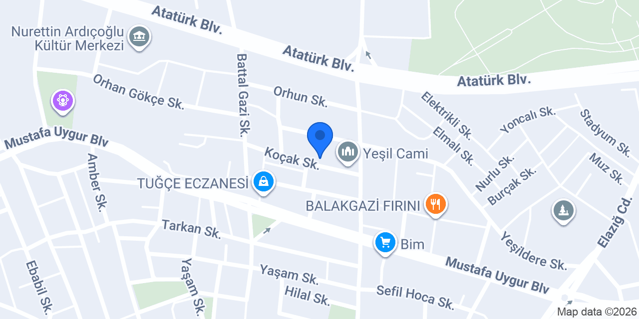 ELAZIĞ YILDIZ TURİZM konumu