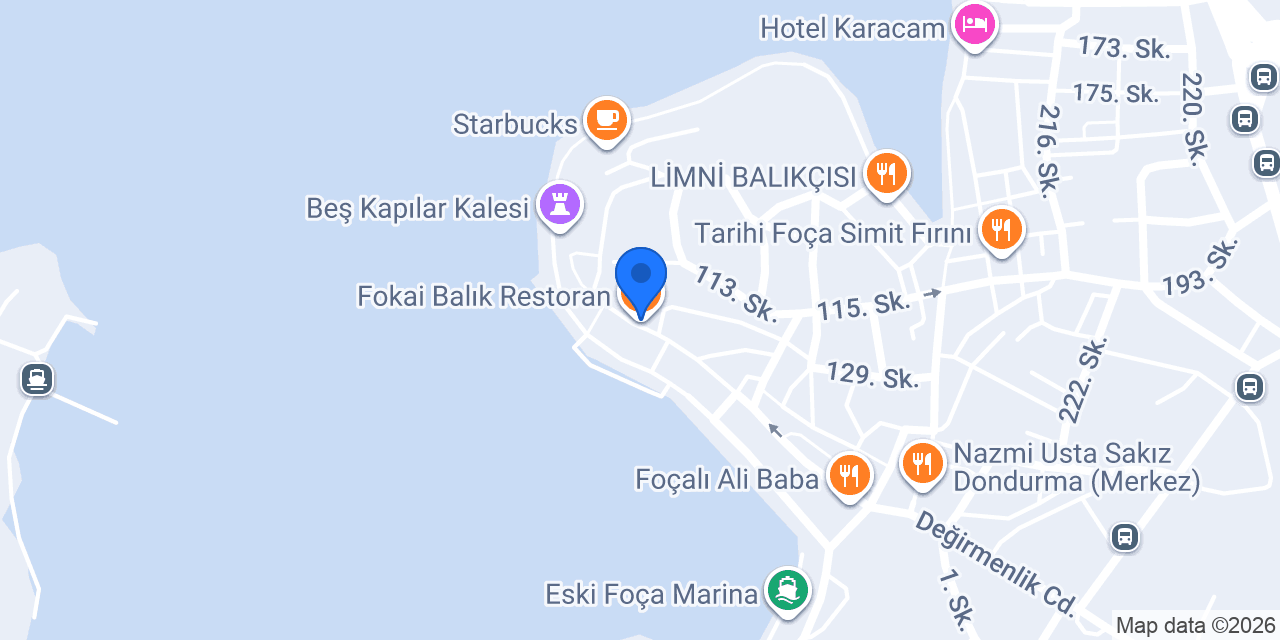 Fokai Balık Restoran konumu