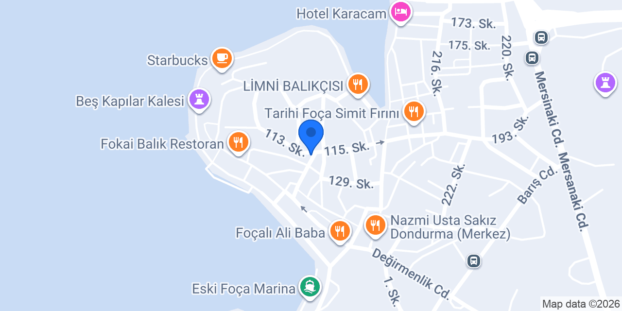 Foça Hamamı konumu