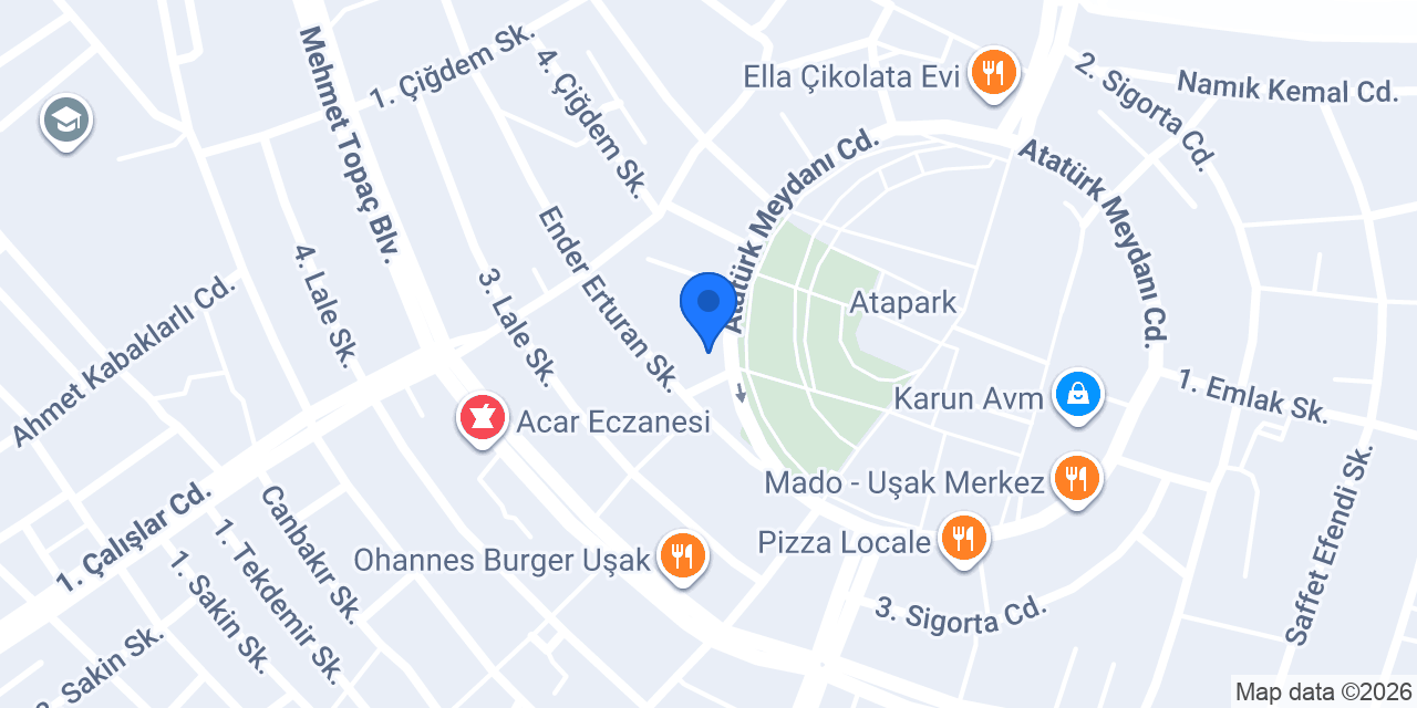 Özsüt Uşak konumu