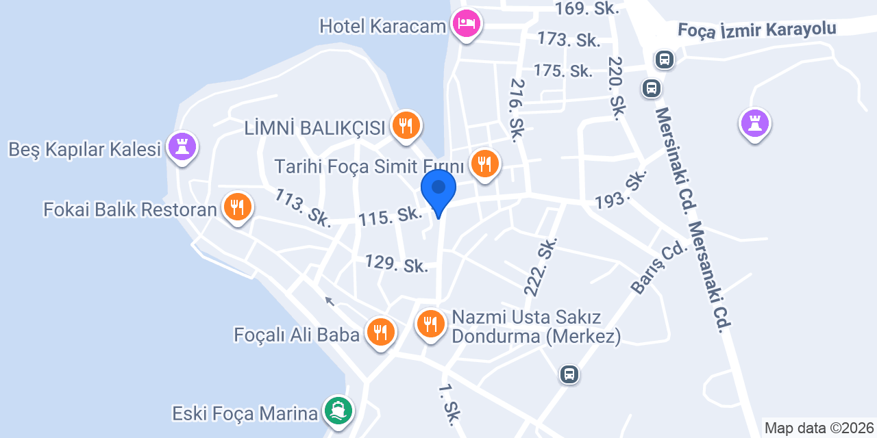 Türkiye İş Bankası Foça/İzmir Şubesi konumu