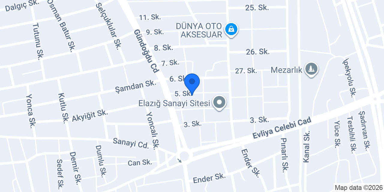 Harput Gülengül Mak.San.Tic.Ltd.Şti. konumu